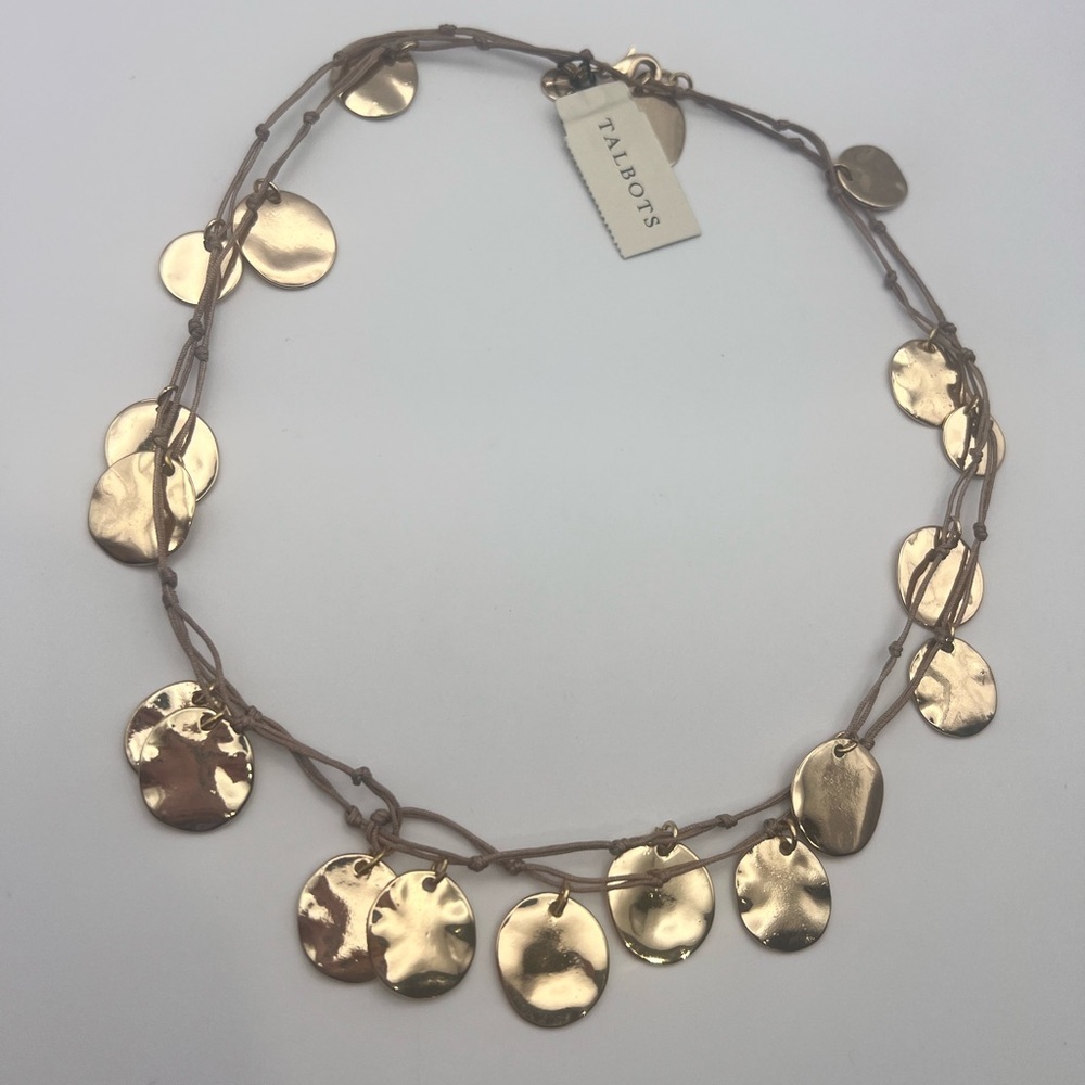 Bohemian Gold Disc Statement Necklace - Picture 3 of 6